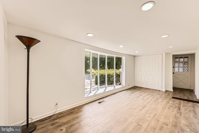 interior space featuring light wood-type flooring