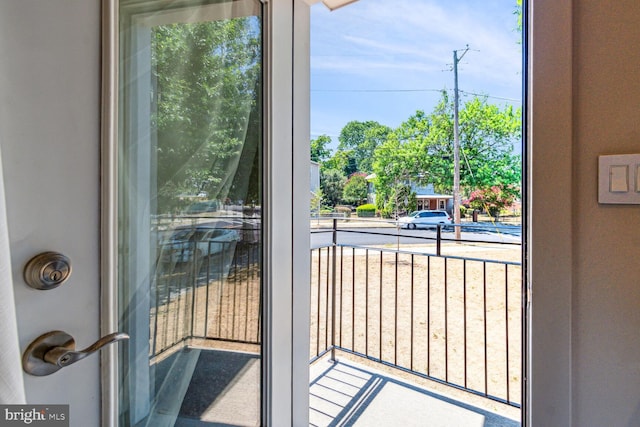 view of doorway to outside