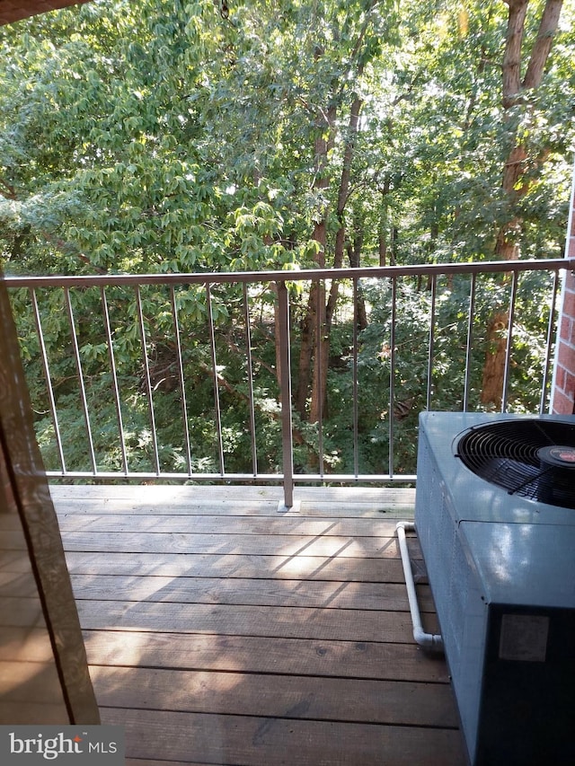 deck featuring central AC