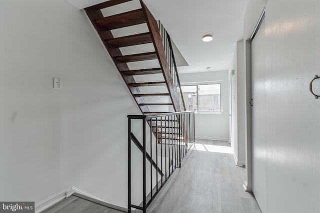 hall featuring light hardwood / wood-style floors