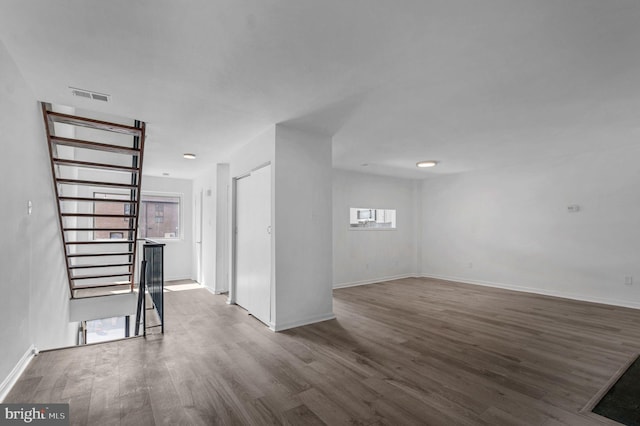 interior space featuring hardwood / wood-style floors