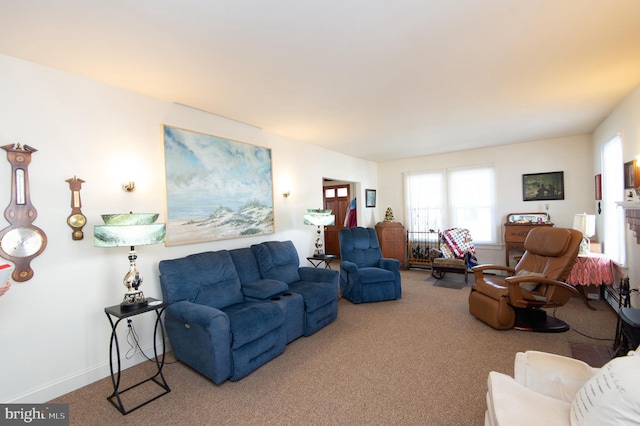 view of carpeted living room