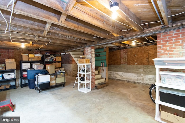 view of basement