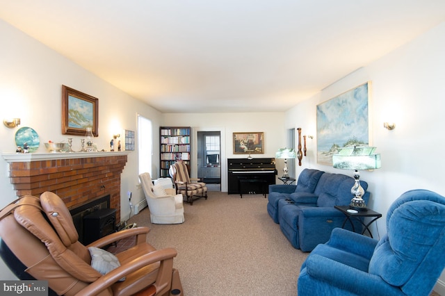 view of carpeted living room