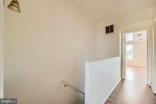 hall featuring light hardwood / wood-style floors