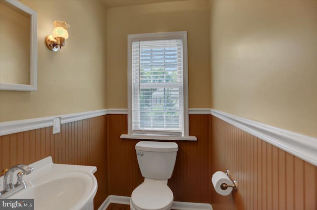 bathroom with toilet and sink