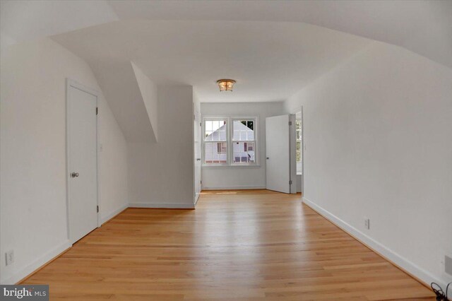 bonus room featuring light wood-type flooring