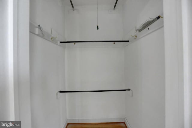 view of walk in closet