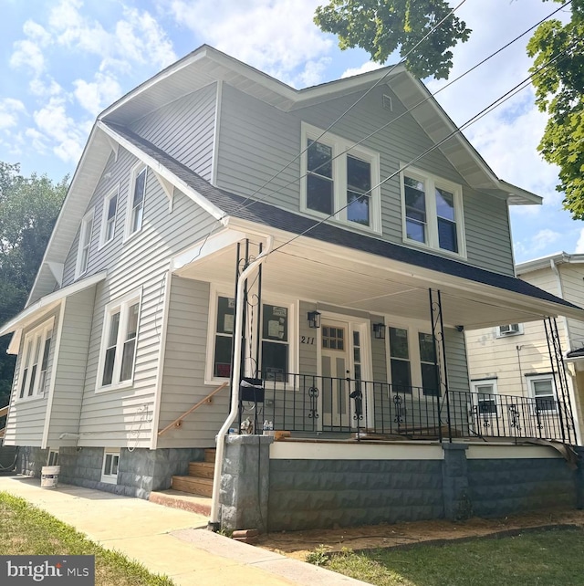 view of front of home with a porch