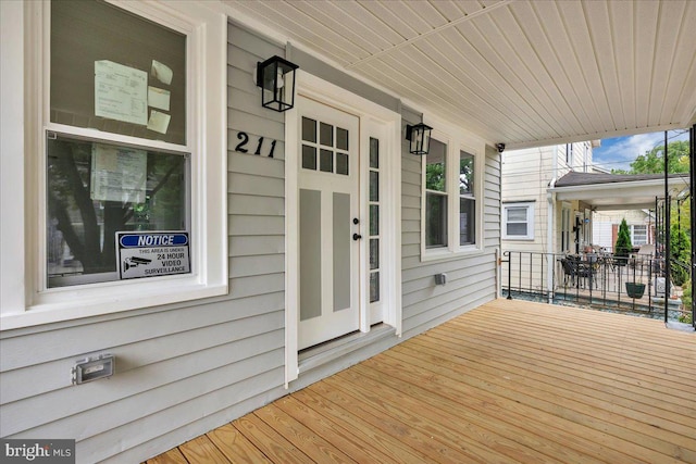 view of wooden deck