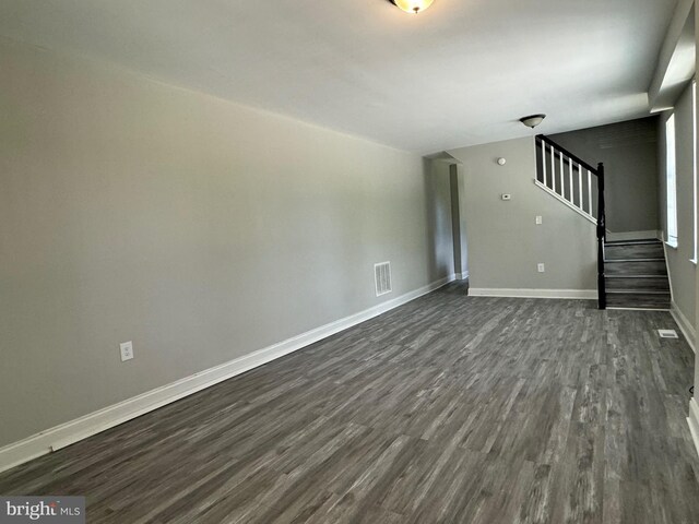 interior space featuring dark hardwood / wood-style flooring