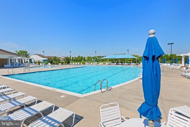 view of pool with a patio area