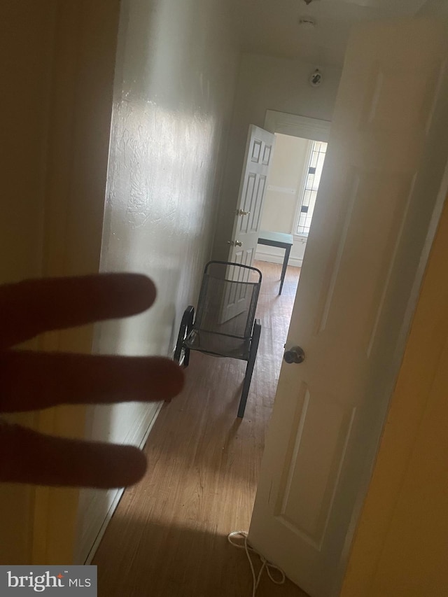 hallway featuring light hardwood / wood-style floors