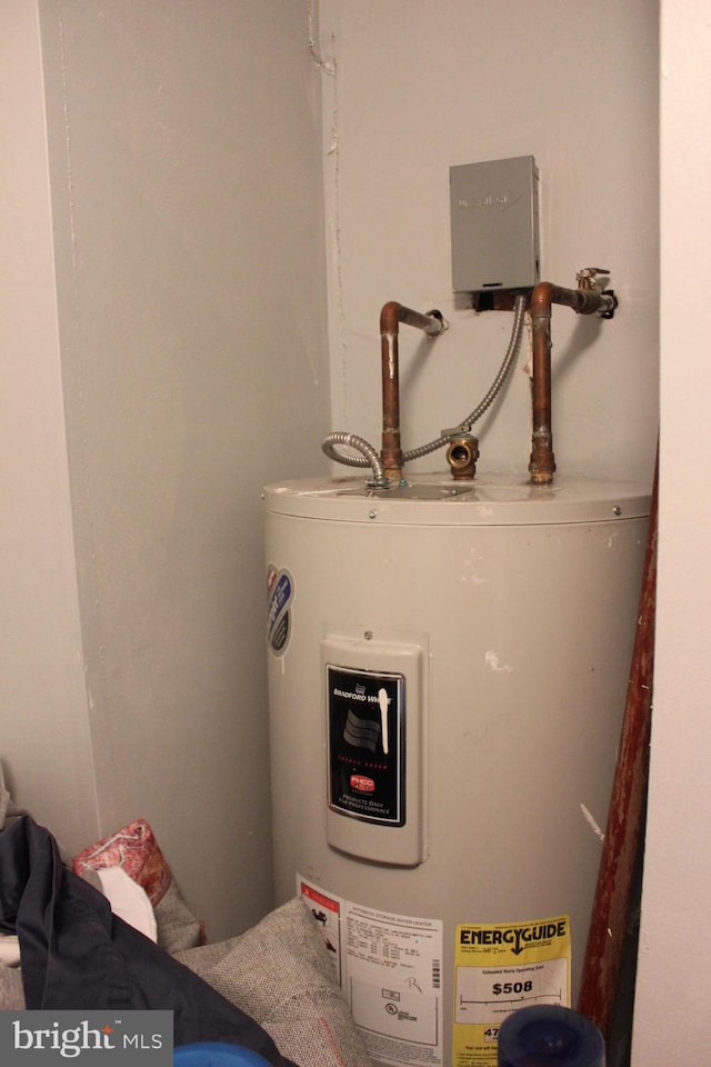 interior space with electric water heater