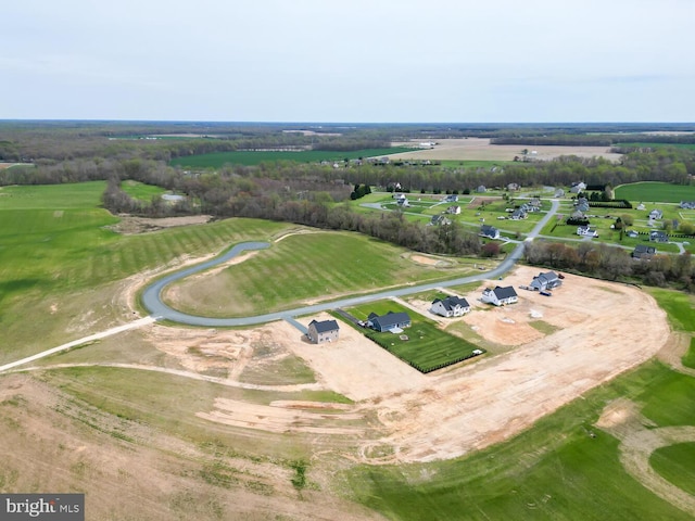 bird's eye view featuring a rural view