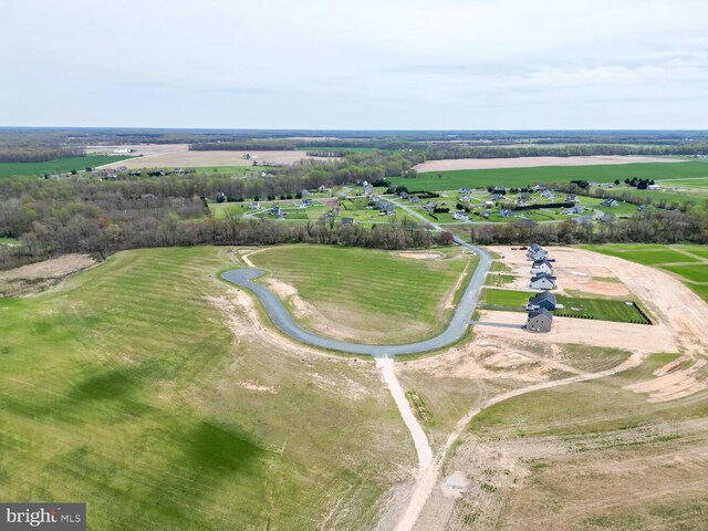 aerial view featuring a rural view