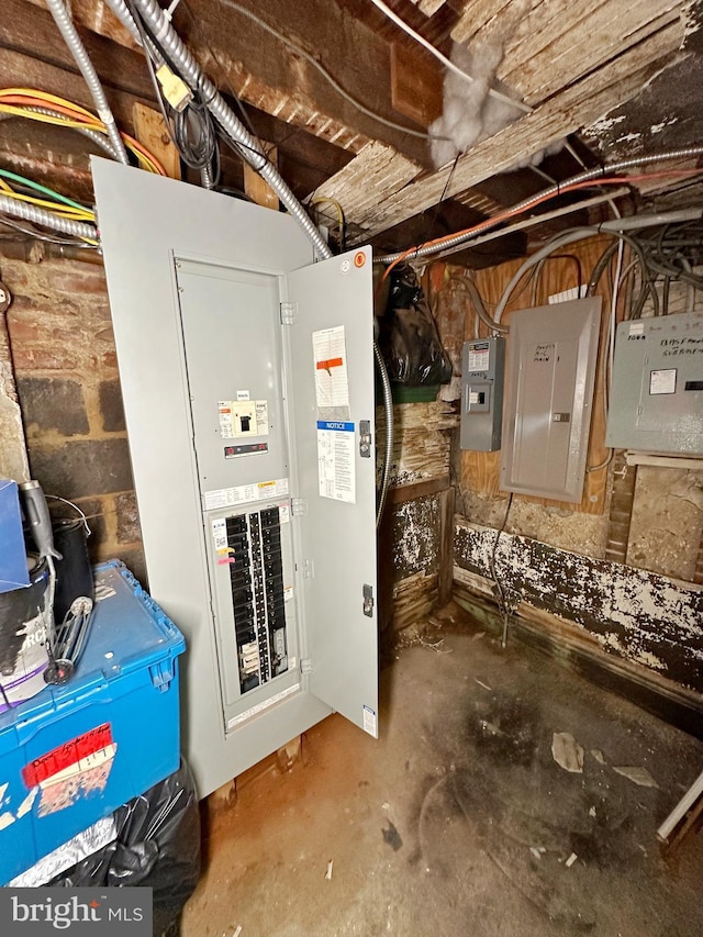 utilities featuring electric panel and heating unit