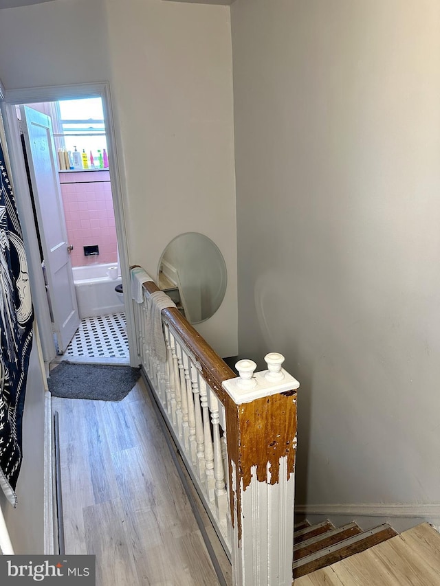 interior space featuring hardwood / wood-style flooring