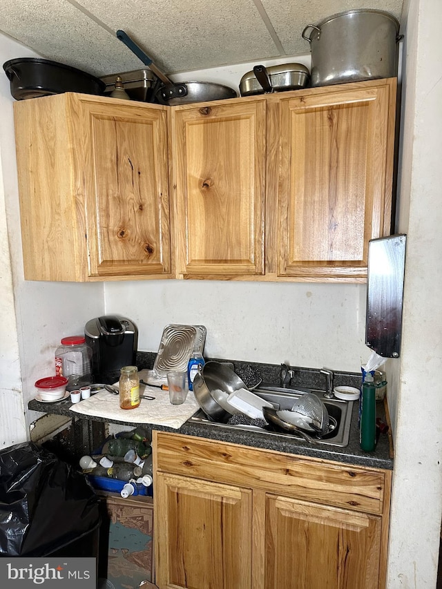 kitchen with a paneled ceiling