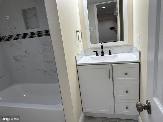 bathroom featuring tile patterned floors and vanity