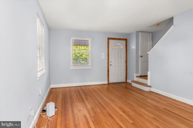 entryway featuring light wood-type flooring