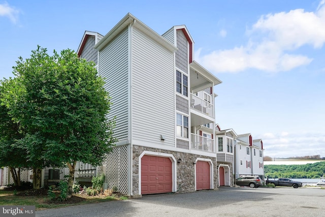 view of property with a garage