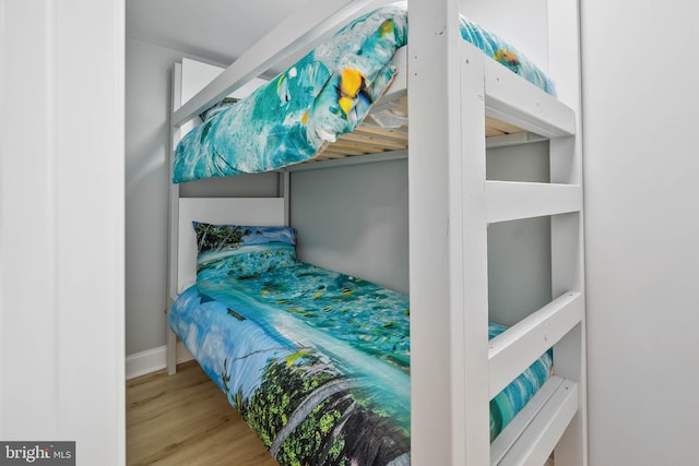 bedroom featuring light hardwood / wood-style flooring