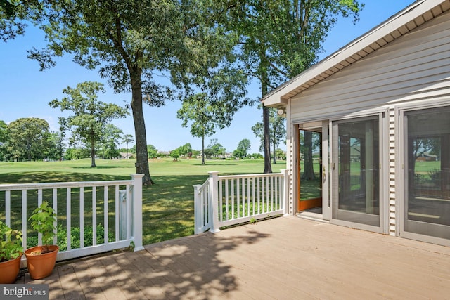 view of patio with a deck