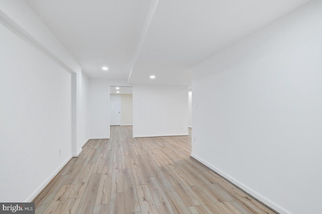 empty room featuring light hardwood / wood-style floors