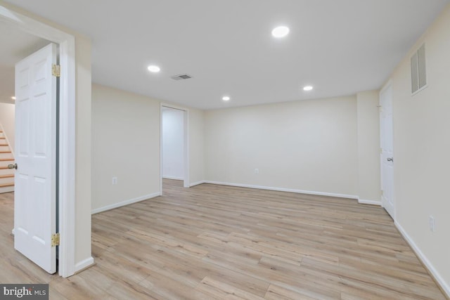 interior space featuring light hardwood / wood-style flooring