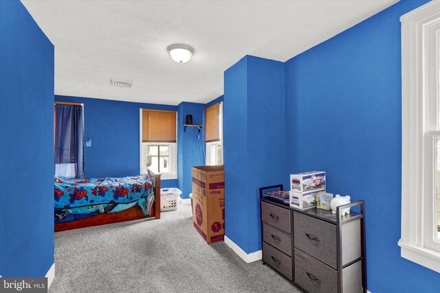 bedroom with carpet floors