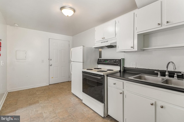 28 N 4th St, Steelton, PA 17113 - kitchen featuring sink, white cabinets, and white appliances