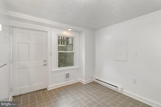 28 N 4th St, Steelton, PA 17113 - unfurnished room with ornamental molding and a baseboard radiator