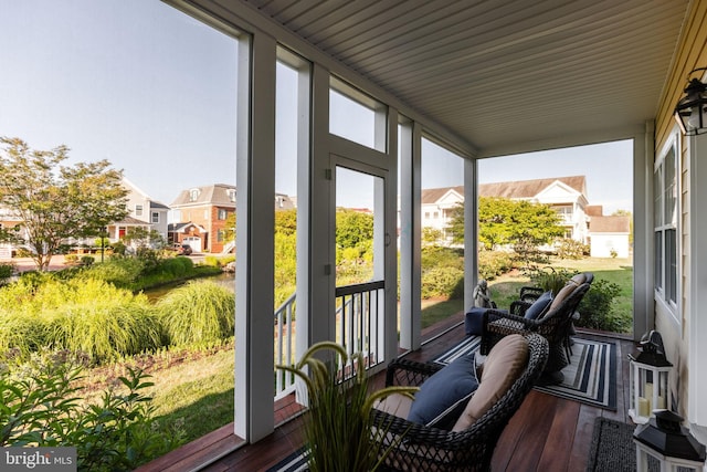 sunroom with a healthy amount of sunlight