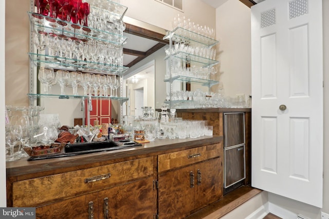 bar with beam ceiling