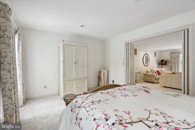 bedroom with carpet floors