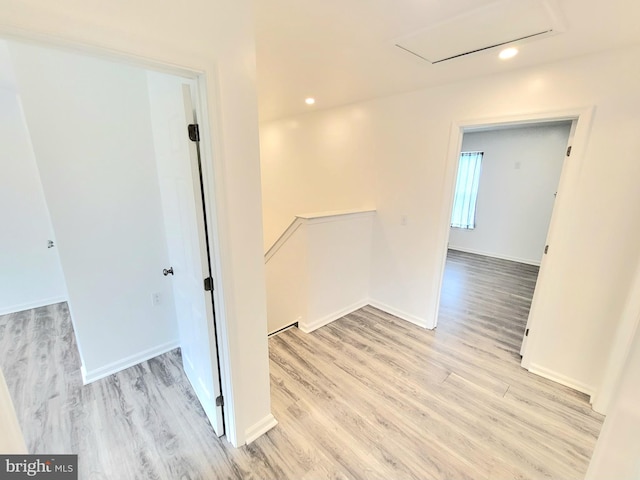 hall featuring light hardwood / wood-style floors