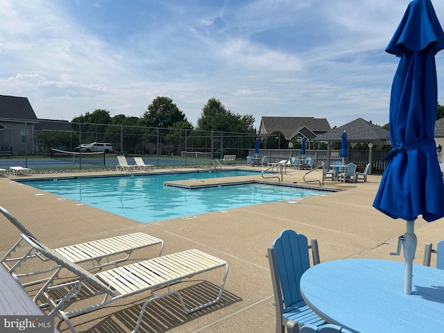 view of pool with a patio area