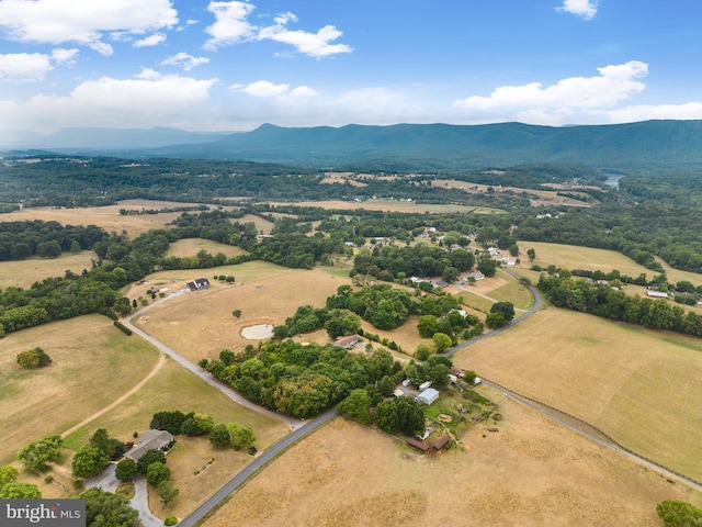 drone / aerial view with a mountain view