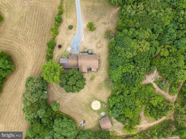 drone / aerial view featuring a rural view