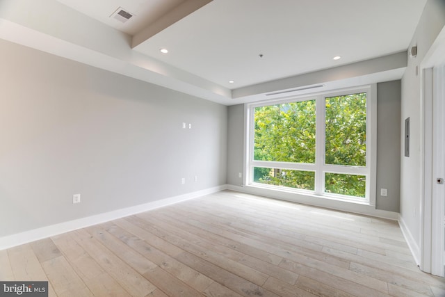 empty room featuring light hardwood / wood-style floors