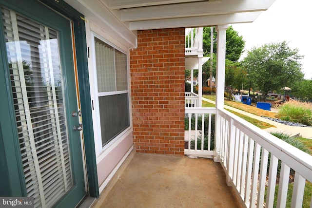 view of balcony