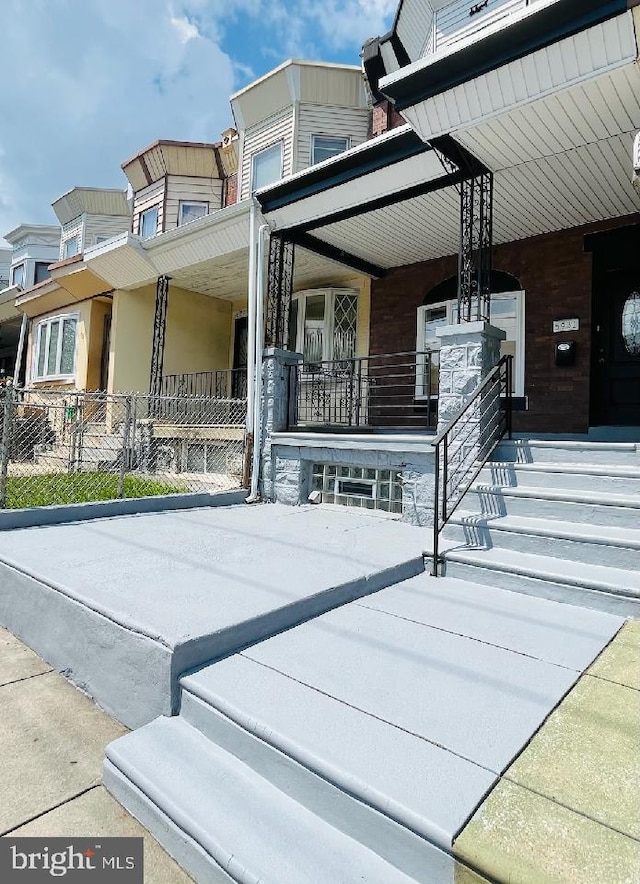 exterior space with covered porch