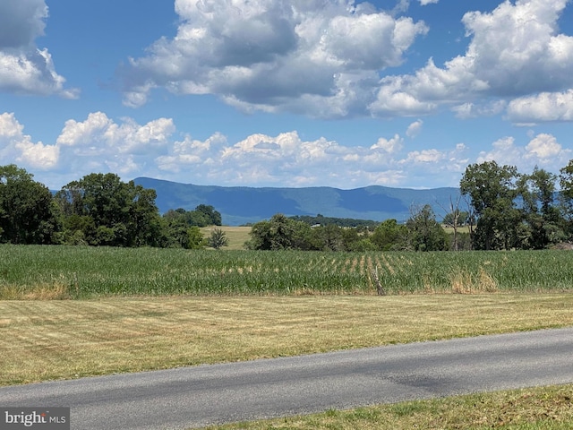 mountain view with a rural view