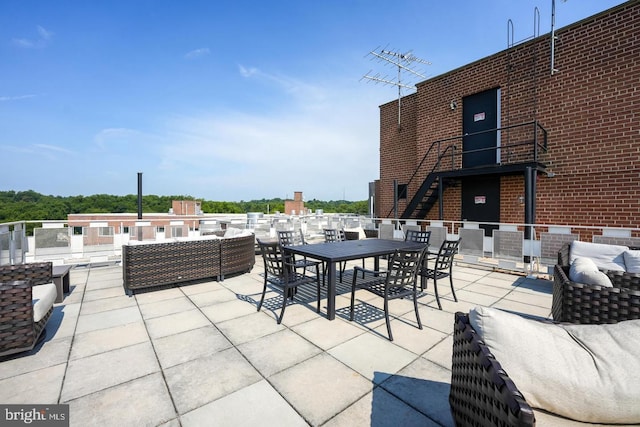 view of patio / terrace featuring an outdoor hangout area