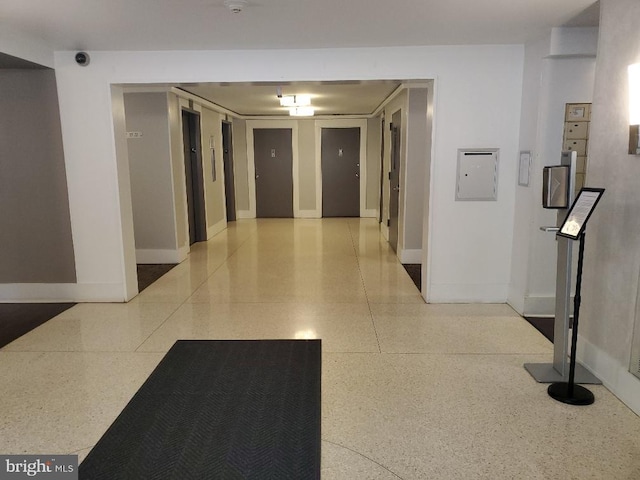 hall featuring elevator