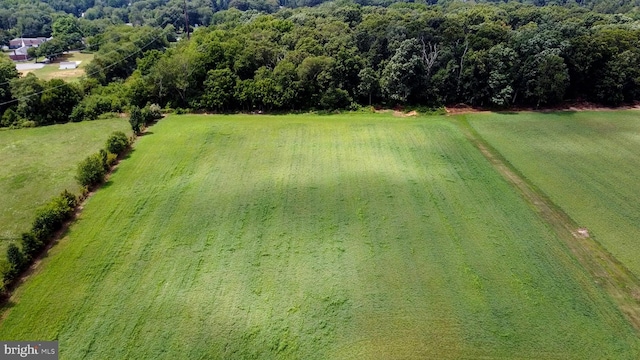 drone / aerial view with a rural view