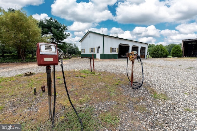 view of outdoor structure with a garage