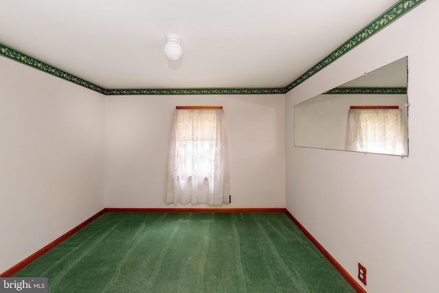 view of carpeted spare room