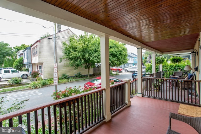 exterior space with covered porch